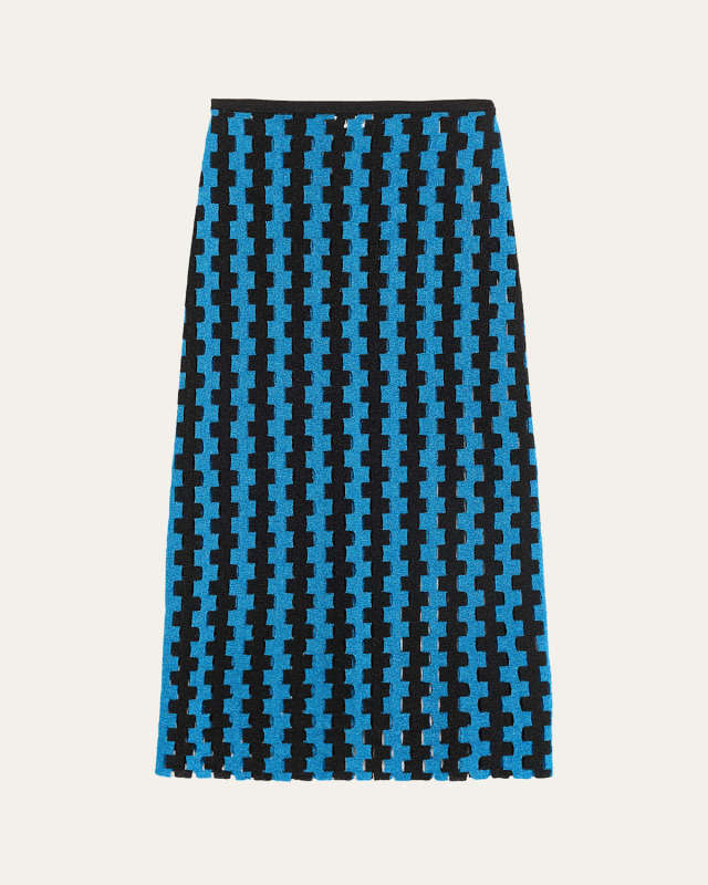 Marshall Metallic Open-Knit Maxi Skirt